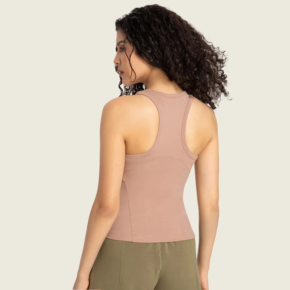 OHSUNNY Women Workout Tank Tops Sleeveless High Neck Racerback Summer