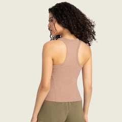 OHSUNNY Women Workout Tank Tops Sleeveless High Neck Racerback Summer