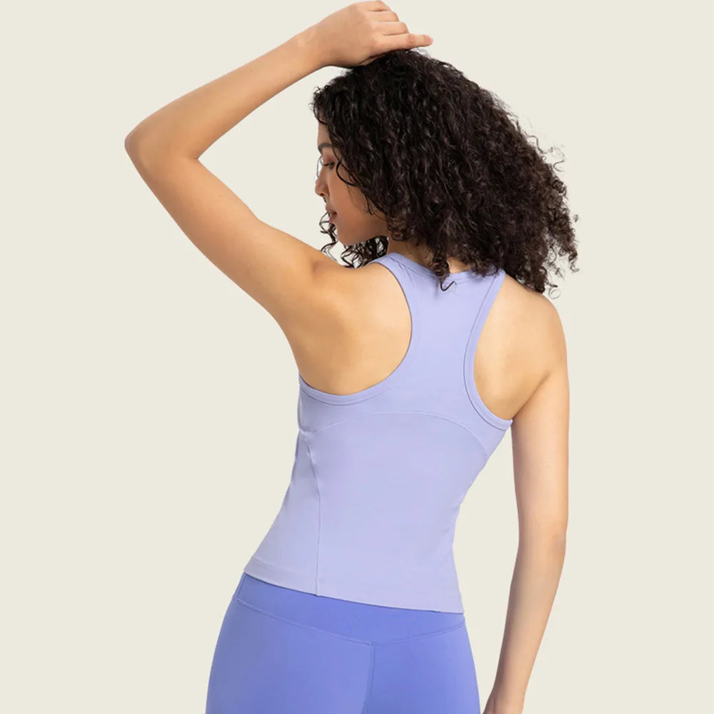 OHSUNNY Women Workout Tank Tops Sleeveless High Neck Racerback Summer