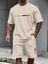 Men's Tracksuit 2 Piece O-neck Short Sleeve Shirt Shorts Set Men's Clothing