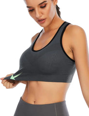 Women's Sports Bras Padded Sports Bra Supportive Strappy Criss Yoga Bra