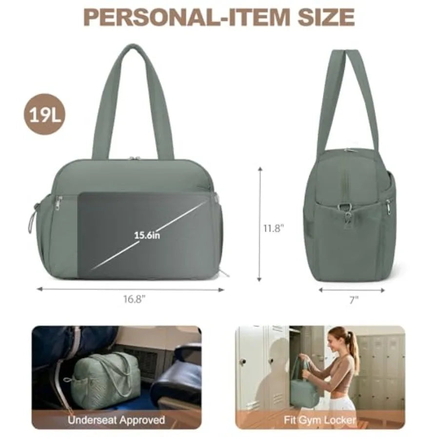 Gym Bag for Women Lightweight Workout Duffle Bag with Shoe Separation for Gym