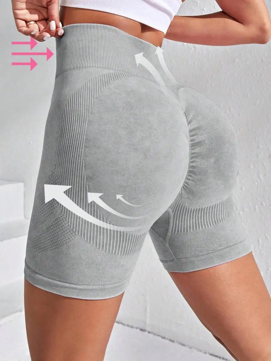 Powerista Vintage High-Waisted Slim Fit Sports Shorts With Distressed Lookbiker