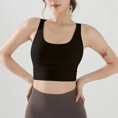 Women's Shock-Absorbing Yoga Sports Bra Summer Fitness Gathered Breasts