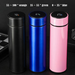 500ml Smart Vacuum Insulated Stainless Steel Water Bottle LED Temperature