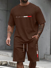 Men's Tracksuit 2 Piece O-neck Short Sleeve Shirt Shorts Set Men's Clothing