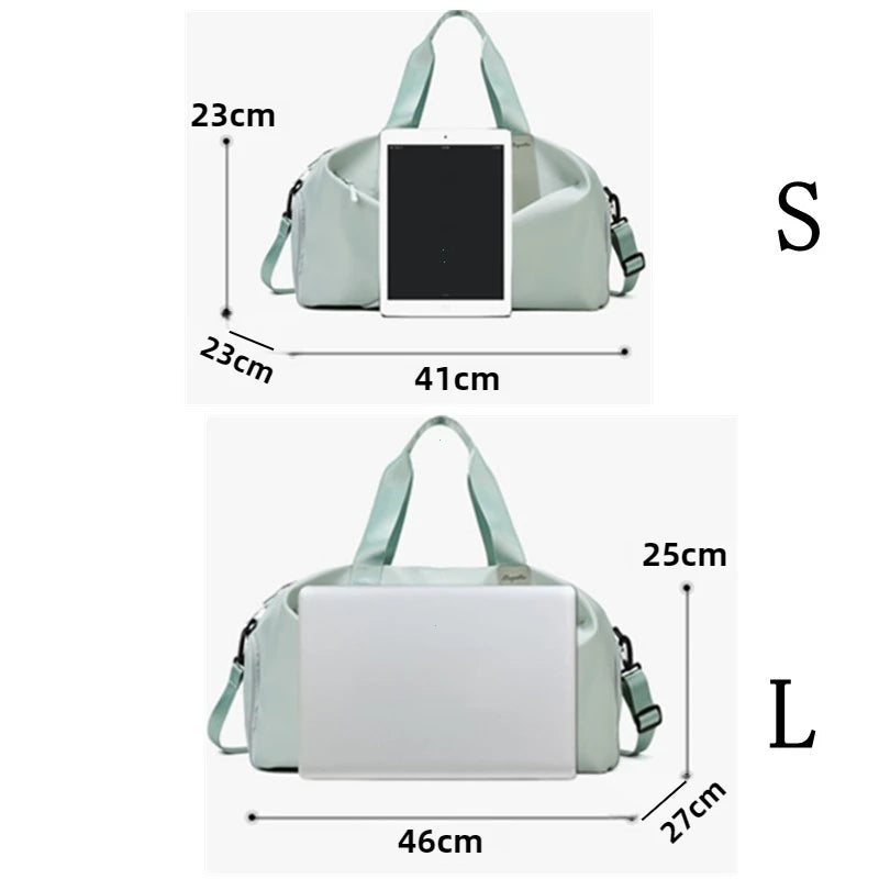 Women Gym Bag Sports Travel Dry Wet Bag Handbags Multifunction Swimming