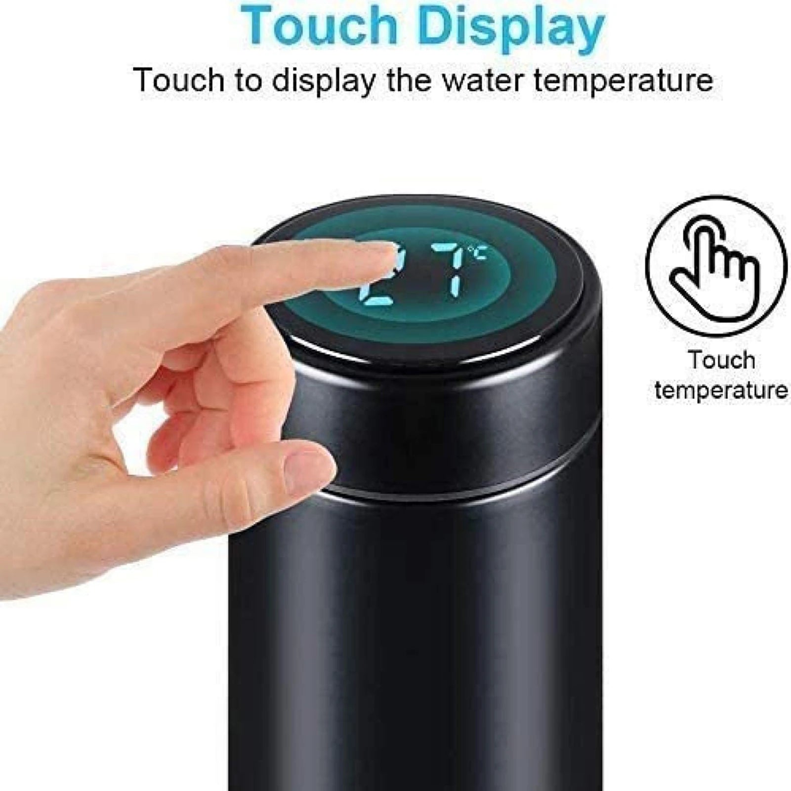 500ml Smart Vacuum Insulated Stainless Steel Water Bottle LED Temperature