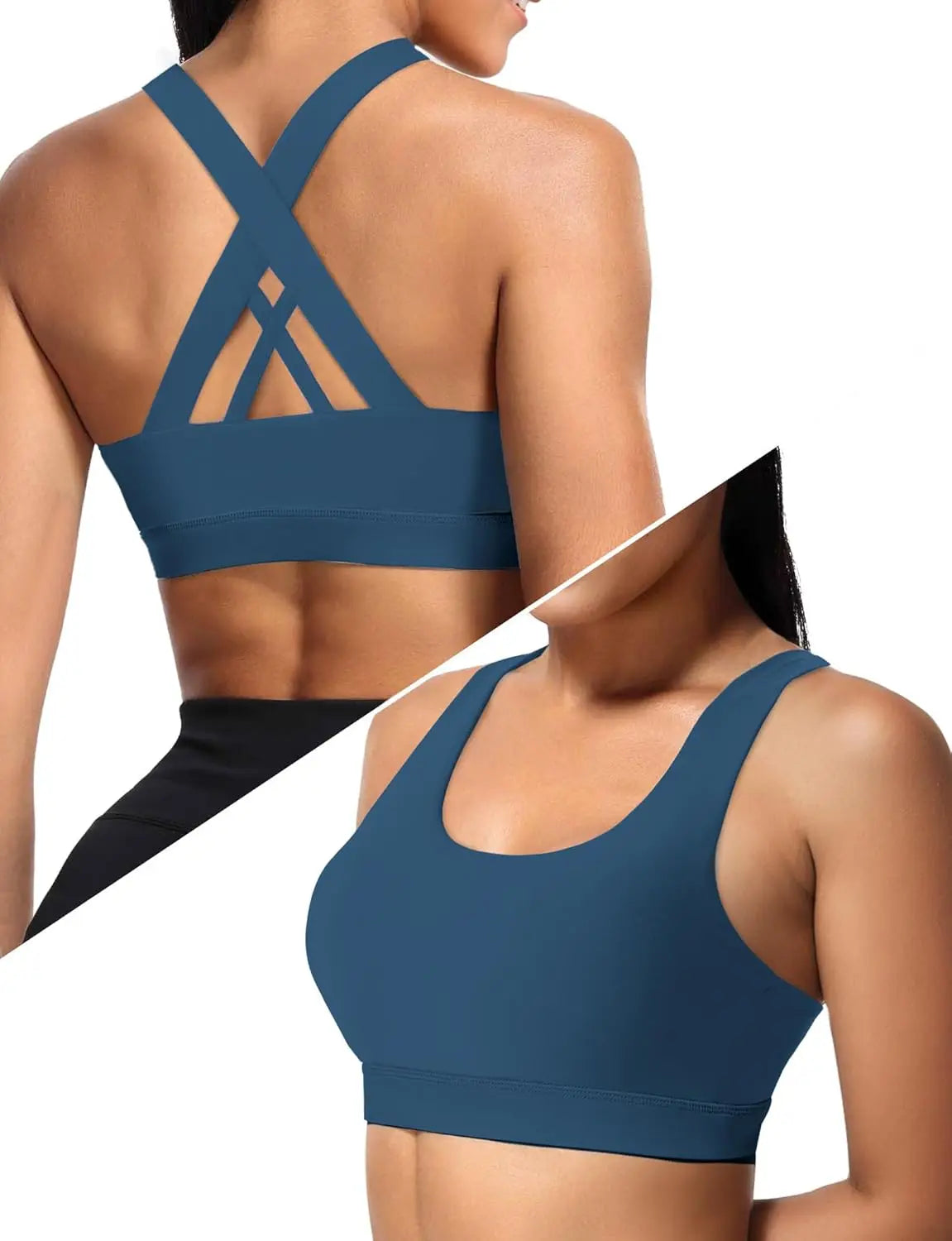 Sports Bra for Women, Criss Back Medium Support Workout Bras with Yoga Gym