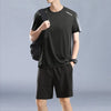 Men's 2-Piece Summer Athletic Set - Quick-Dry Running T-Shirt Training Gear