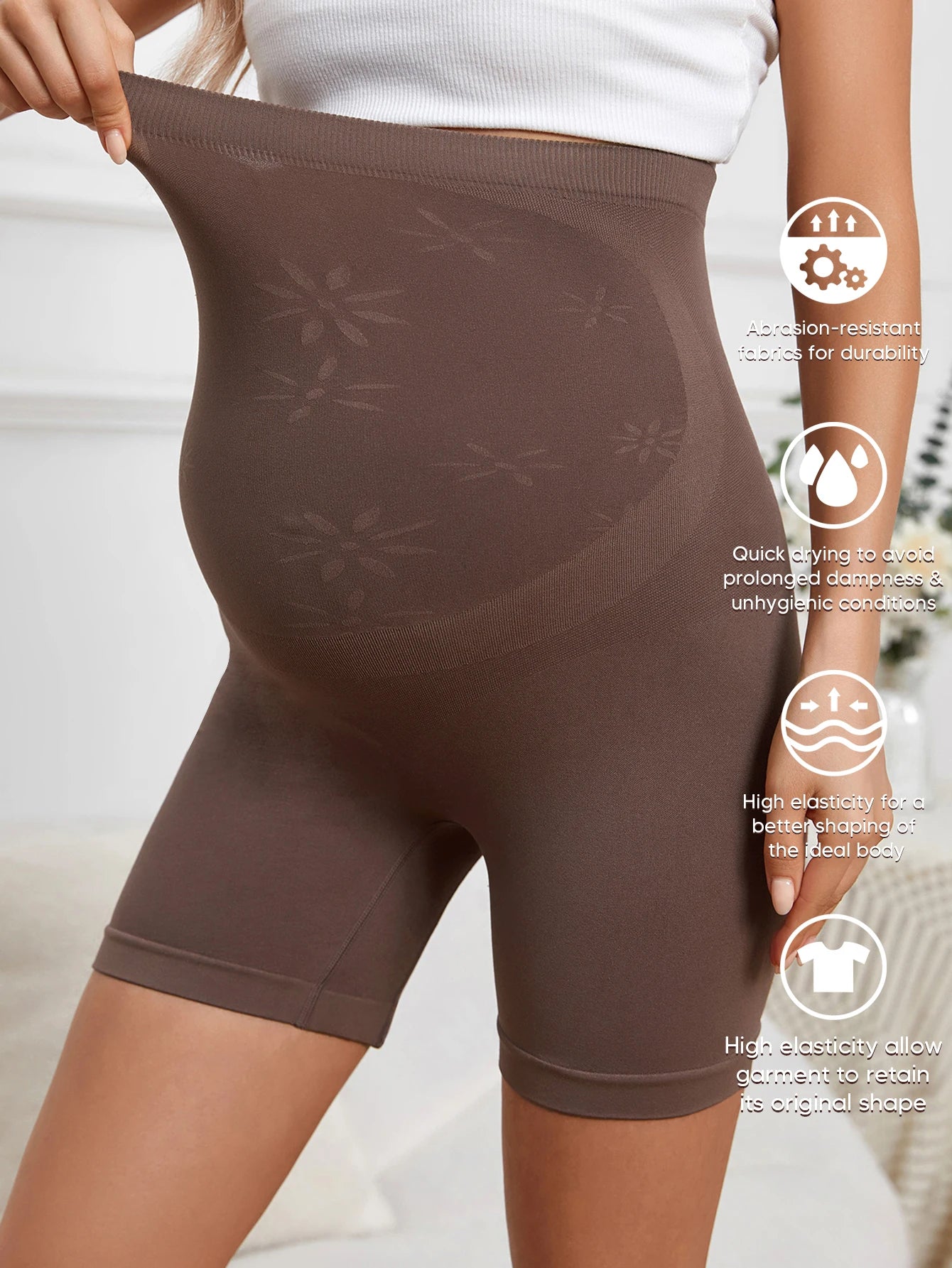 Maternity Seamless Underwear Over Bump Pregnancy Shorts