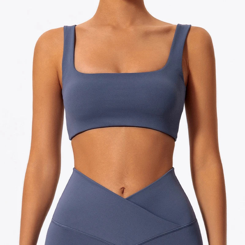 Hearuisavy Summer High Quality Sports Bra Push Up High Impact Gym Top