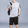 Men's 2-Piece Summer Athletic Set - Quick-Dry Running T-Shirt Training Gear