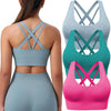 Sports Bra for Women Medium Support Criss Strappy Bras SeamlPadded Bras