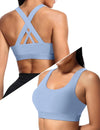 Sports Bra for Women, Criss Back Medium Support Workout Bras with Yoga Gym