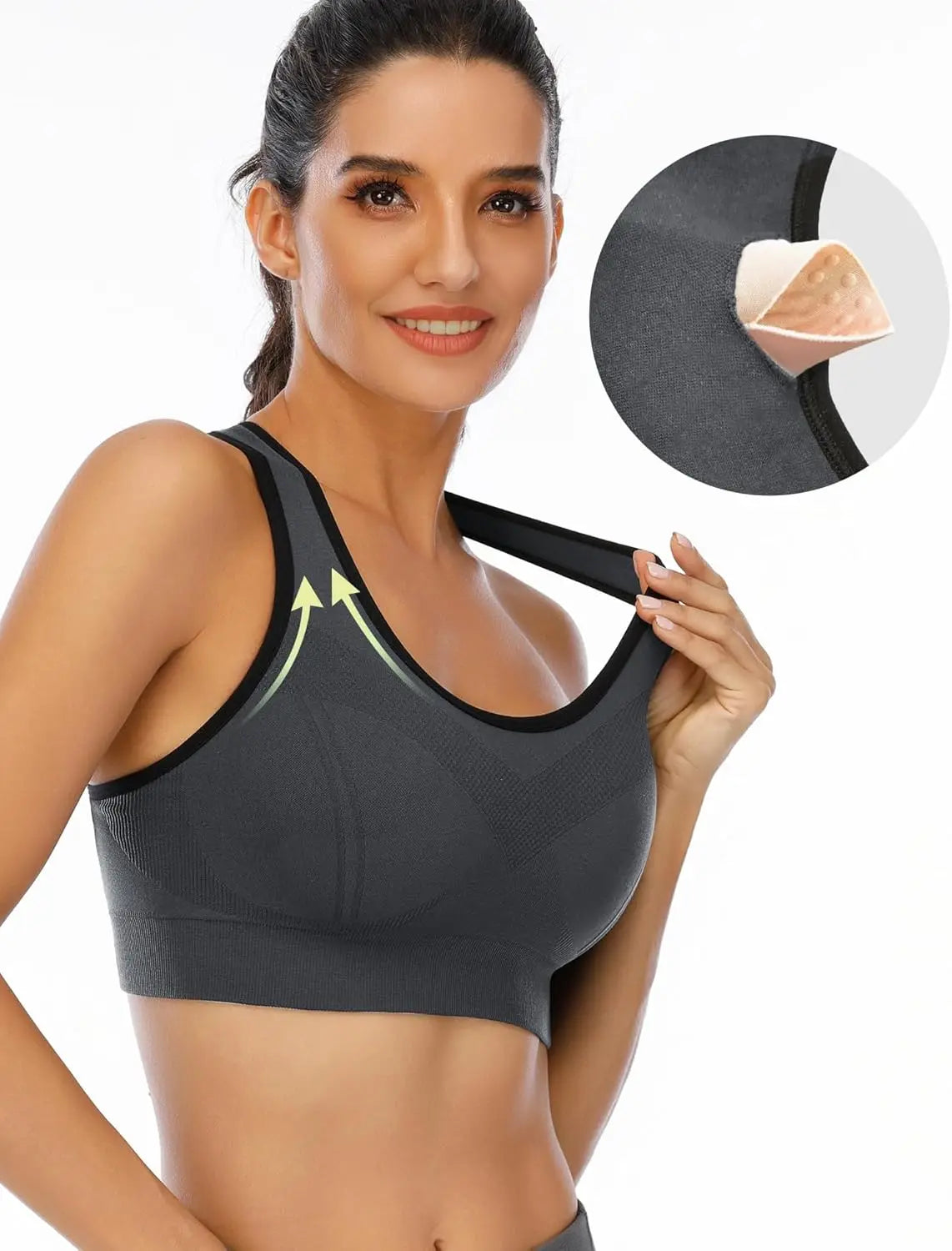Women's Sports Bras Padded Sports Bra Supportive Strappy Criss Yoga Bra