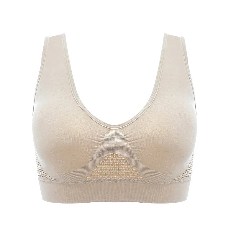 Women's Breathable Sports Vest Bra Sweat-absorbent Shockproof Pad Sports