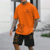 Bear Harajuku T-Shirt Men's Summer Loose Daily Couple Suit Outdoor Suit