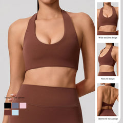 Hearuisavy Summer Sports Bra Women's Gym Underwear Push Up Pilates Yoga Bra