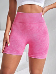 Powerista Vintage High-Waisted Slim Fit Sports Shorts With Distressed Lookbiker