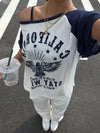 Loose Fit One Shoulder Short Sleeve T-Shirt For Women