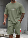Men's Tracksuit 2 Piece O-neck Short Sleeve Shirt Shorts Set Men's Clothing