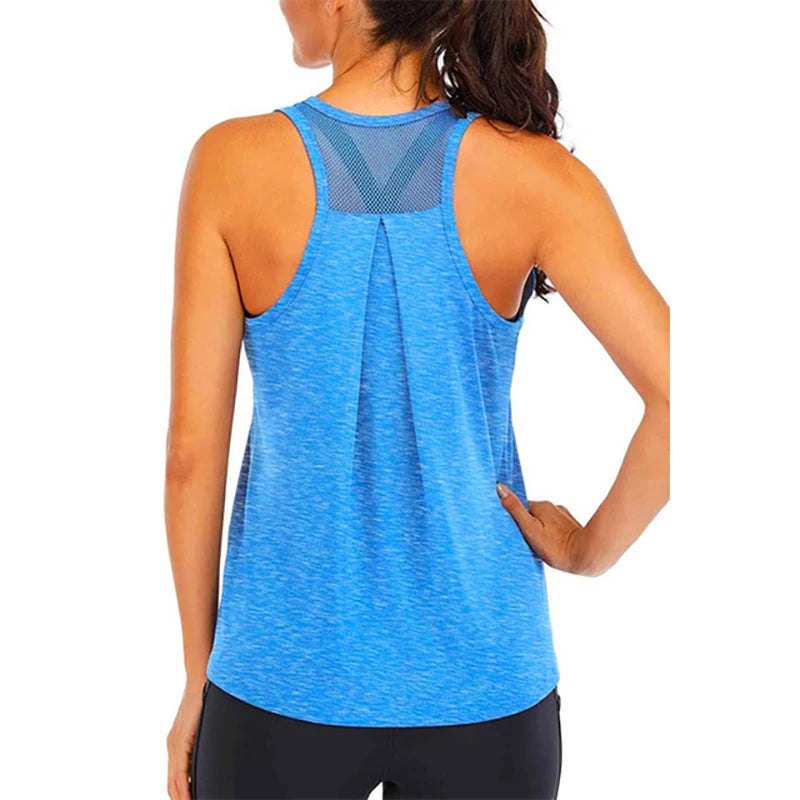 Yoga Wear Vest Women Loose Fit Gym Crop Tank Women Sports Sleeveless Vest