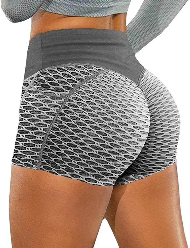 Women's Sportswear Shorts Gym With Pocket High Waist Scrunch Training
