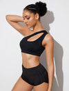 Women Sports Bra Push Up Fitness Bras One Shoulder Shockproof Yoga Bra Vest