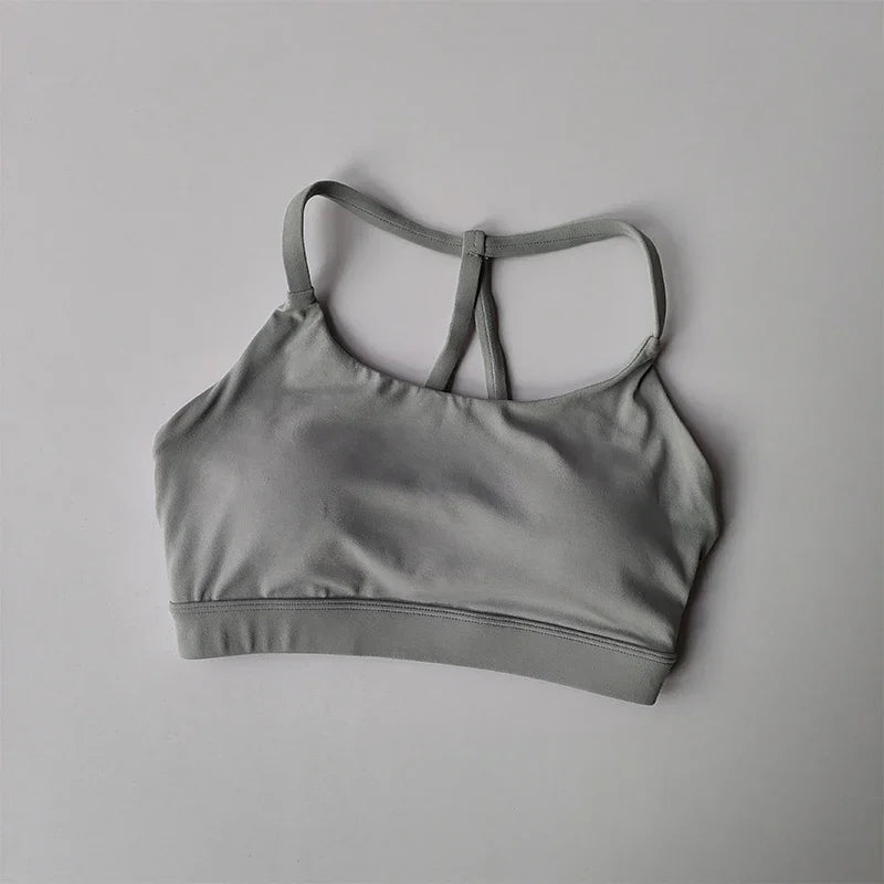 Women's Sexy Back Sports Bra Top Push-Up Yoga Underwear Fitness Crop Top Gym