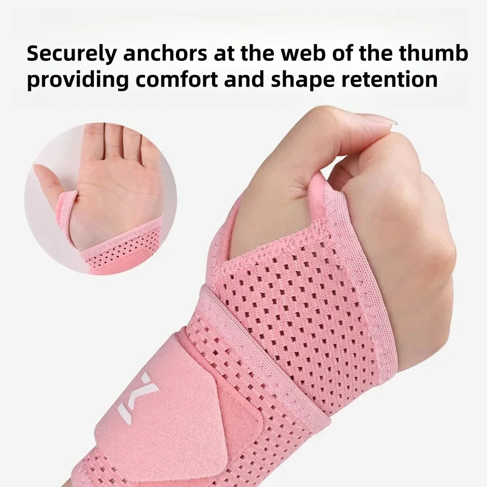 Breathable Wrist Support Brace for Gym/Work - Adjustable Compression