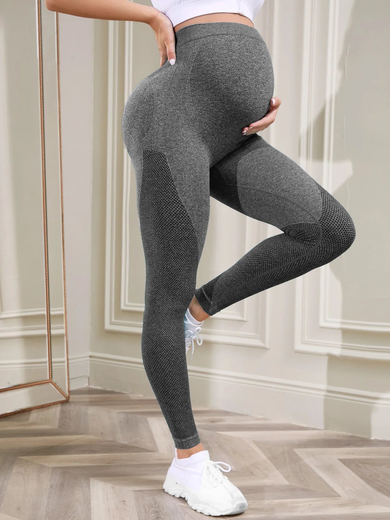 Women's Maternity Leggings Over The Belly Full Length Pregnancy Yoga Pants