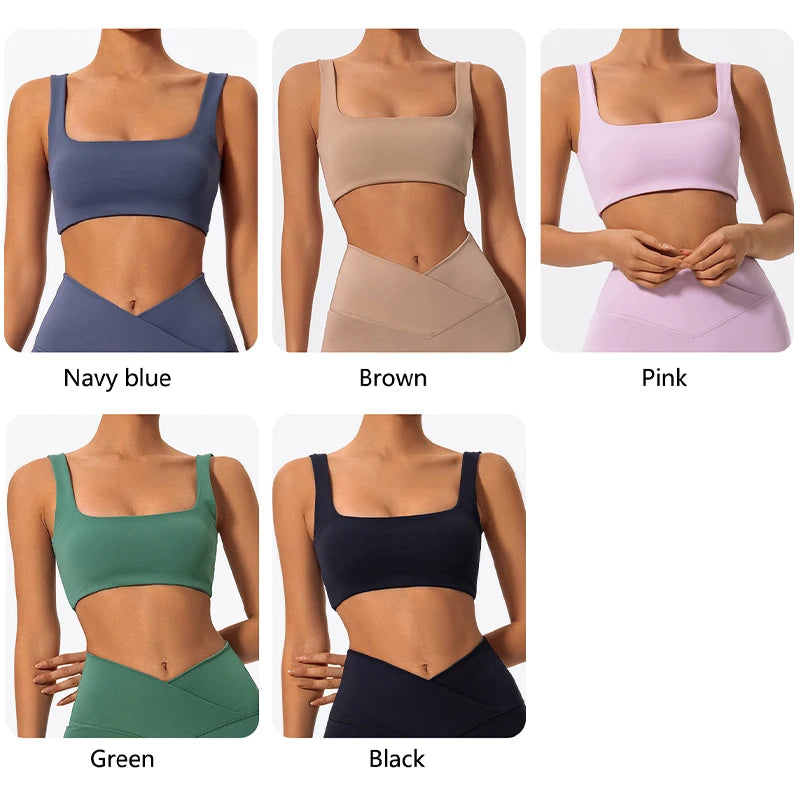 Hearuisavy Summer High Quality Sports Bra Push Up High Impact Gym Top