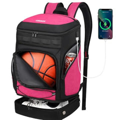 Basketball Backpack Bag Large Sports Bag with Separate Ball holder and Shoes