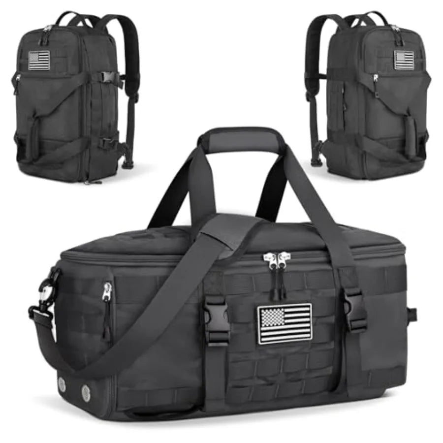 Gym Bags for Men Women Tactical Duffle Bag Backpack with Shoe Compartment