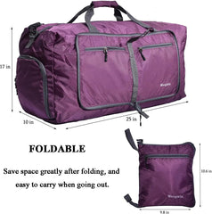 Large Foldable Waterproof Travel Duffel Bag for Beach, Pool, Sports, and Gym Use