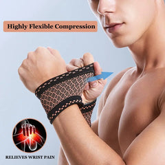 Copper Wrist Guard Professional Sports Fitness Wrist Brace Support Wrist