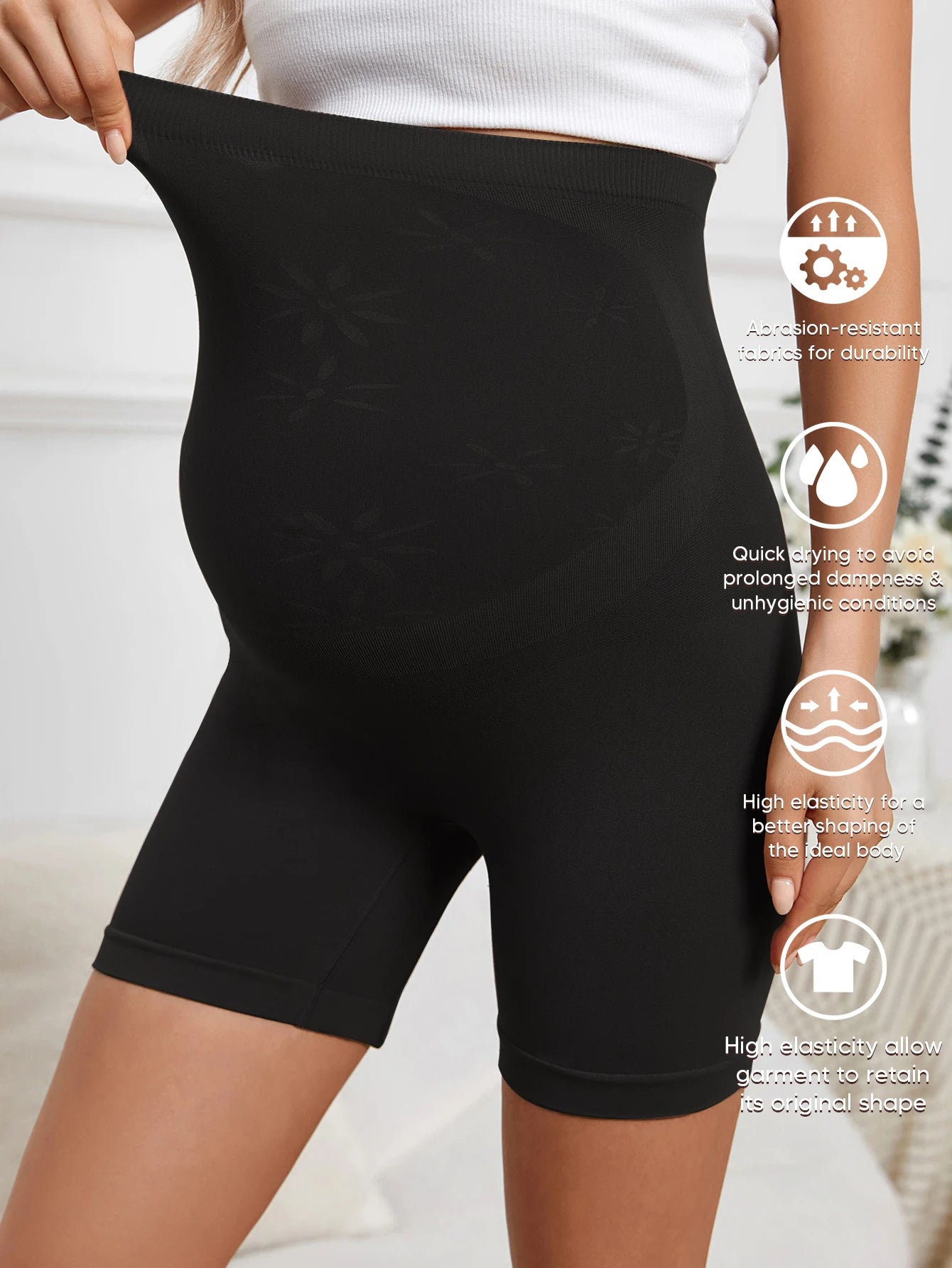Maternity Seamless Underwear Over Bump Pregnancy Shorts