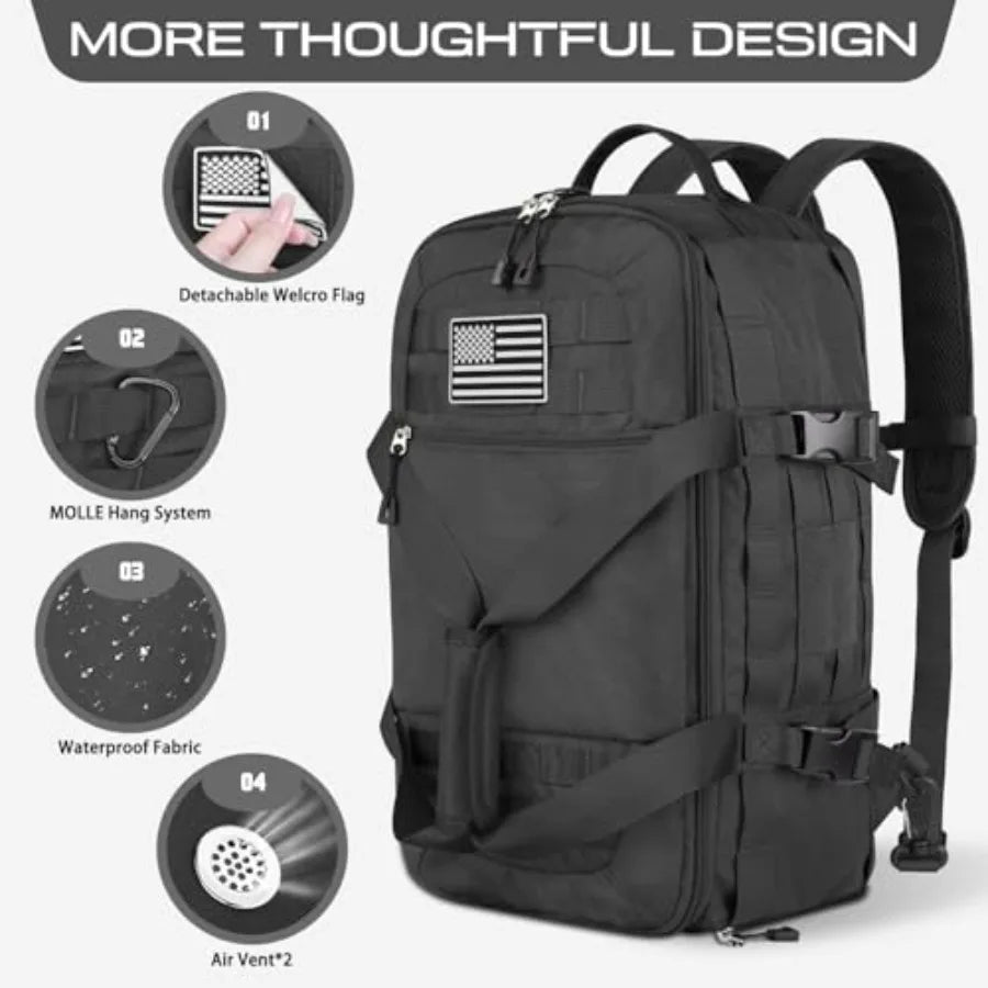 Gym Bags for Men Women Tactical Duffle Bag Backpack with Shoe Compartment