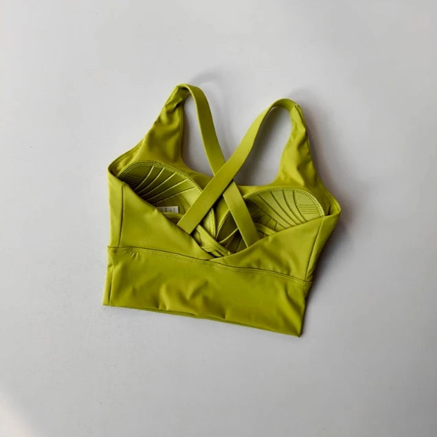 Women's Shock-Absorbing Yoga Sports Bra Summer Fitness Gathered Breasts