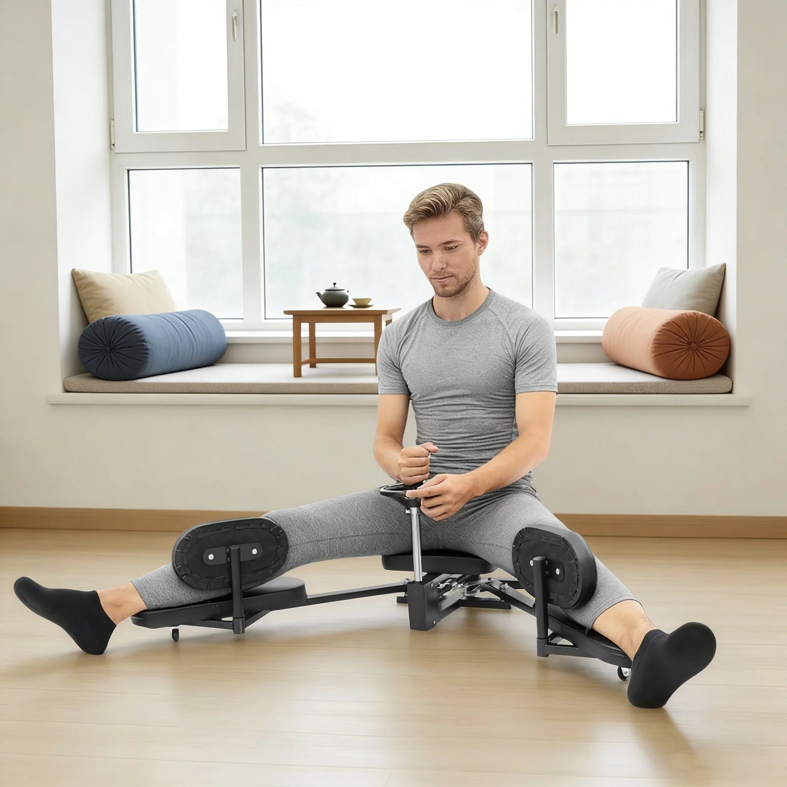 Leg Stretcher Split Machine Adjustable Angle Flexibility Training Equipment Gym