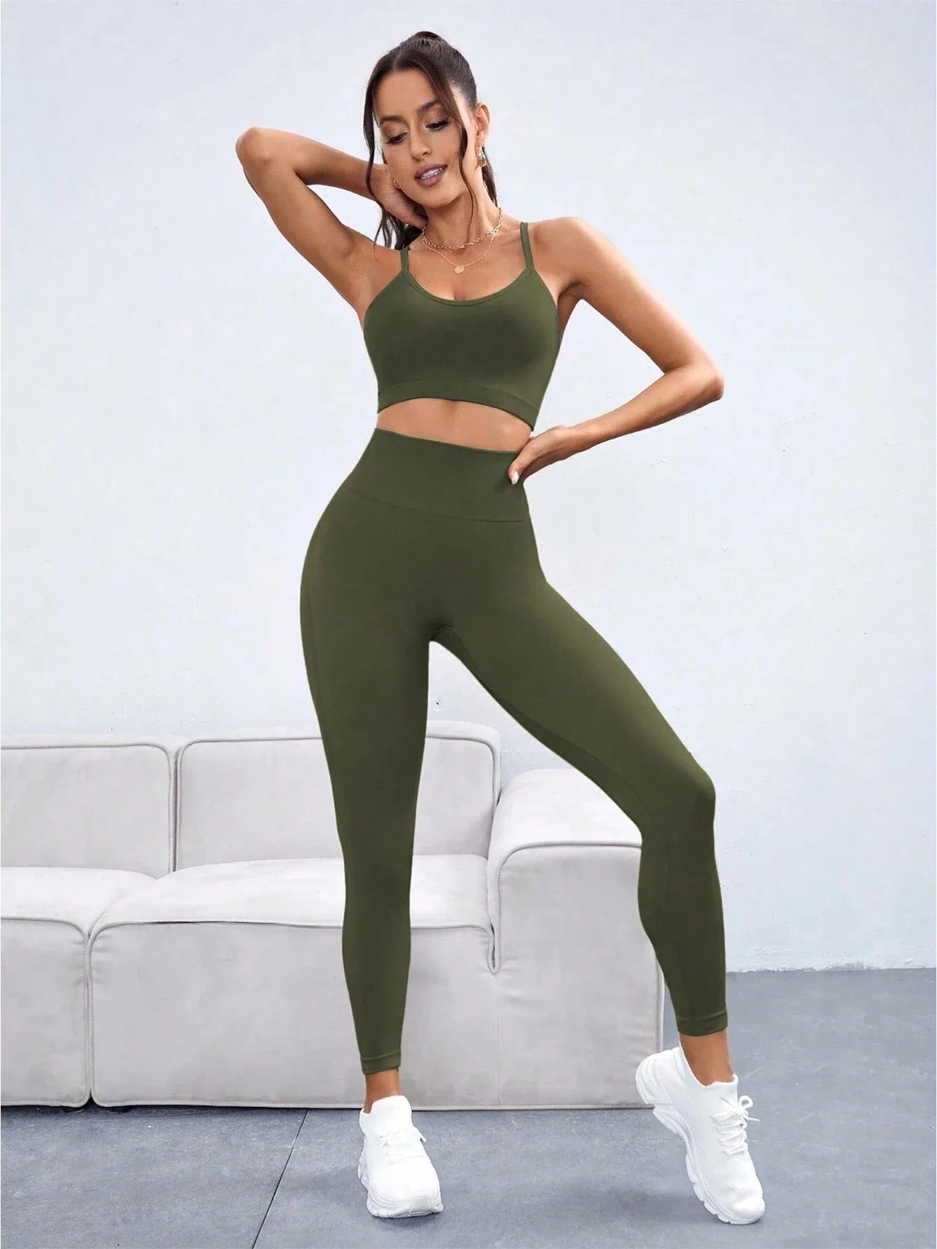 Seamless High Elasticity Women Yoga Set Backless Workout Sports Bra Leggings