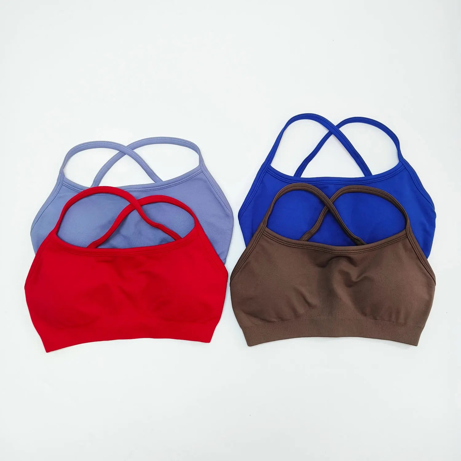 Bra Seamless Yoga Top Women Fitness Article Gym Active Wear Back Cross