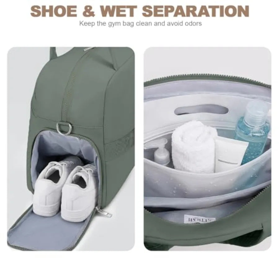 Gym Bag for Women Lightweight Workout Duffle Bag with Shoe Separation for Gym