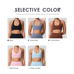 Hearuisavy Summer Sports Bra Women's Gym Underwear Push Up Pilates Yoga Bra