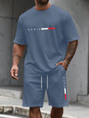 Men's Tracksuit 2 Piece O-neck Short Sleeve Shirt Shorts Set Men's Clothing