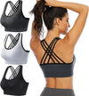 Women's Sports Bras Padded Sports Bra Supportive Strappy Criss Yoga Bra