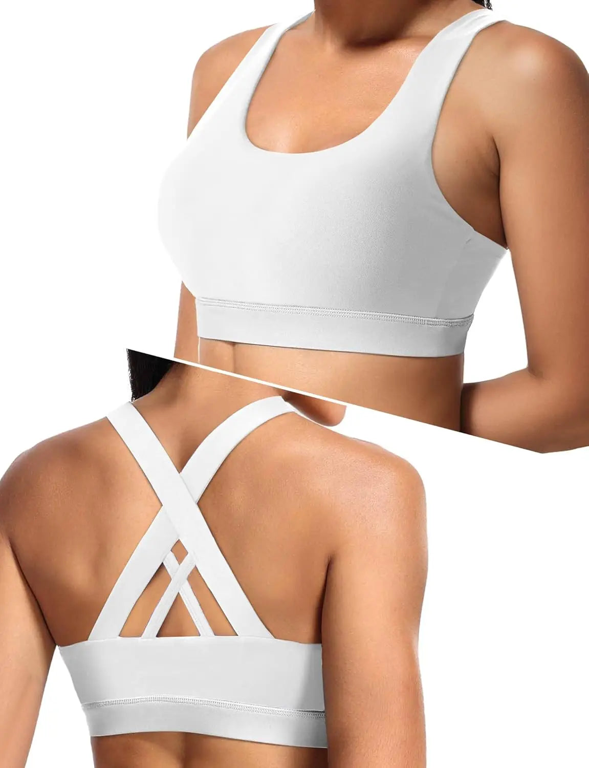 Sports Bra for Women, Criss Back Medium Support Workout Bras with Yoga Gym