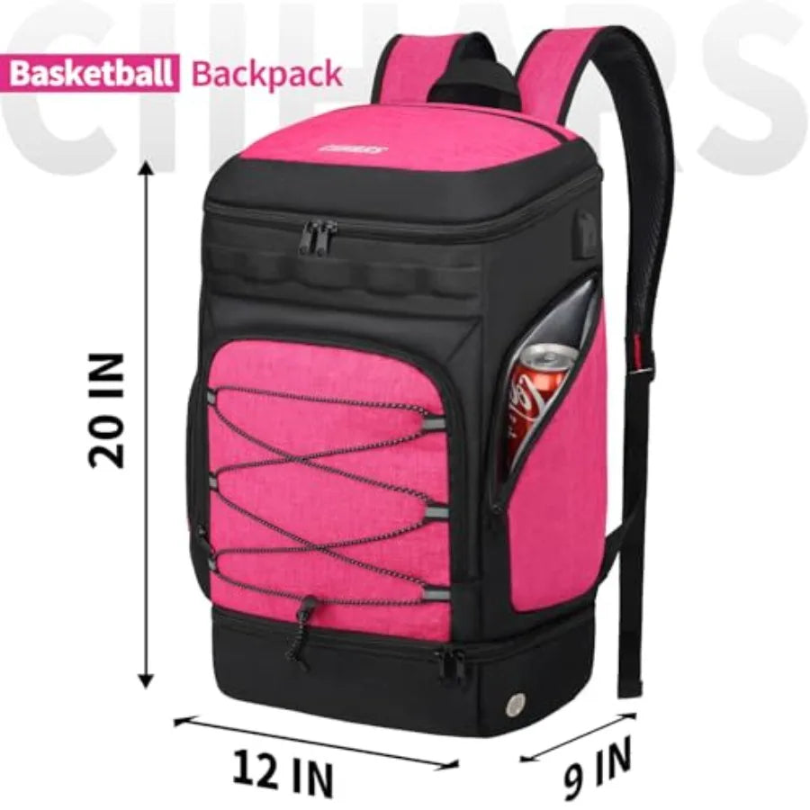 Basketball Backpack Bag Large Sports Bag with Separate Ball holder and Shoes