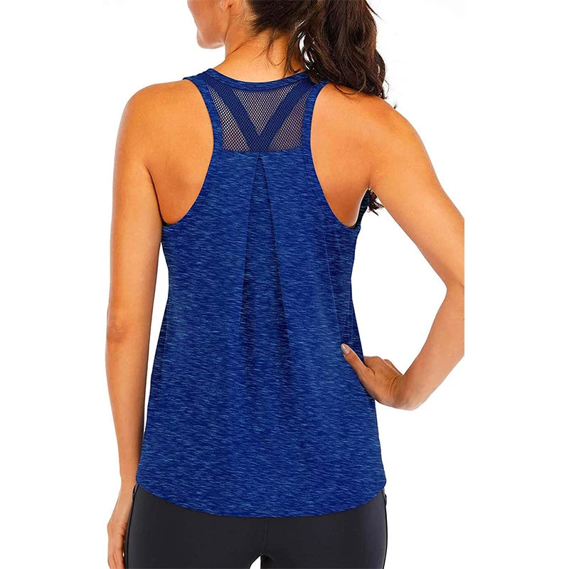 Yoga Wear Vest Women Loose Fit Gym Crop Tank Women Sports Sleeveless Vest